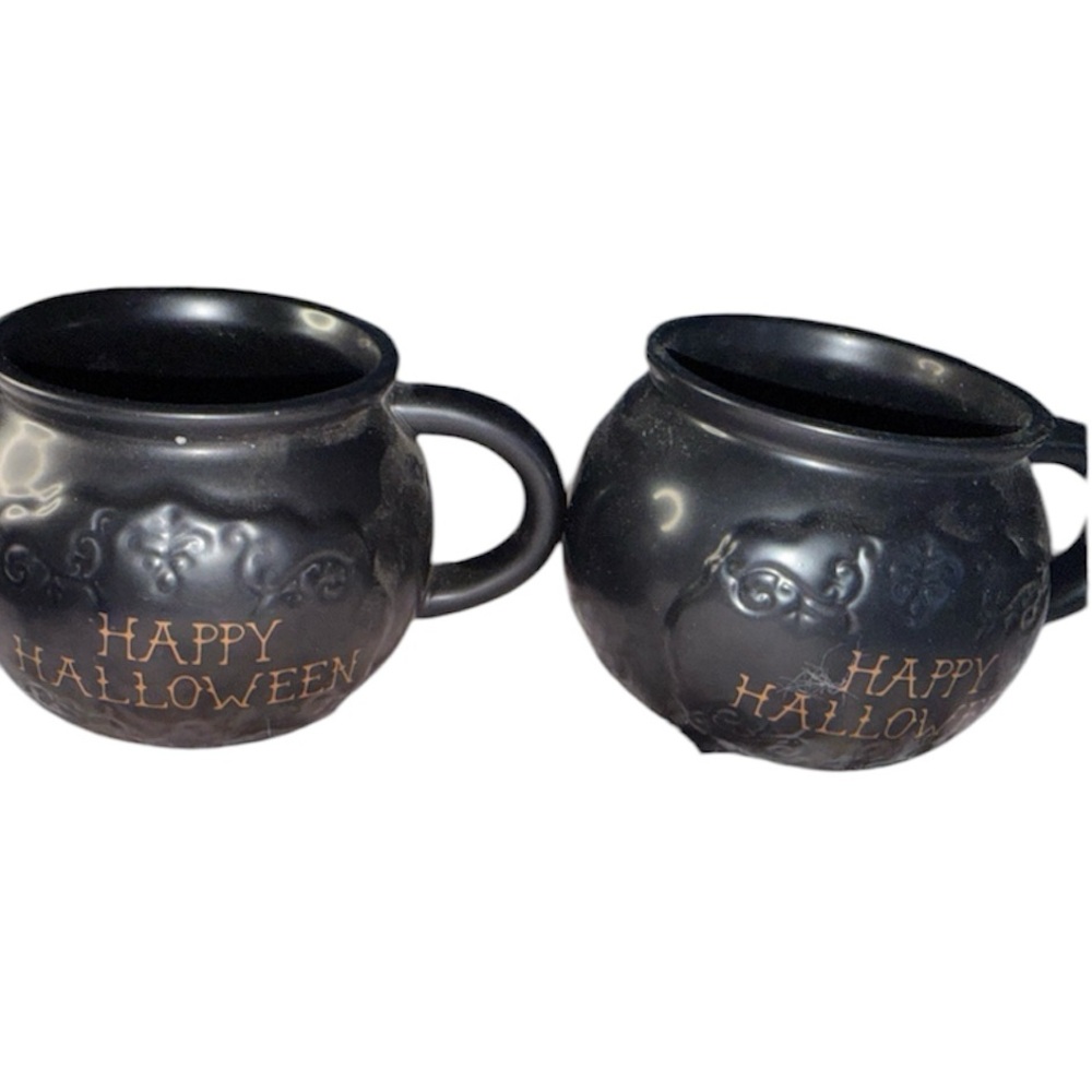 Happy Halloween: Spooky Witch Cauldron Mug & Black Mugs by Magenta Whimsy Home